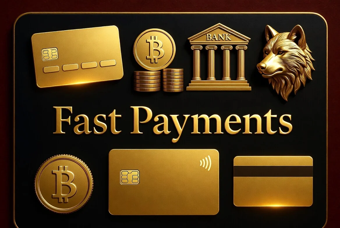 Wolf Winner withdrawal methods for Australia including PayID, cards, crypto and bank transfer