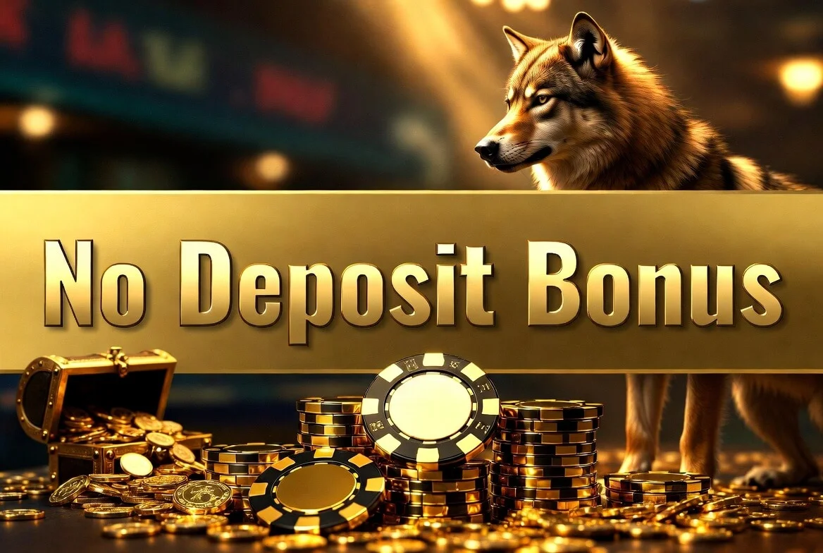 The Wolf Winner Casino no deposit bonus of 20 free spins on the Wolf Saga pokie
