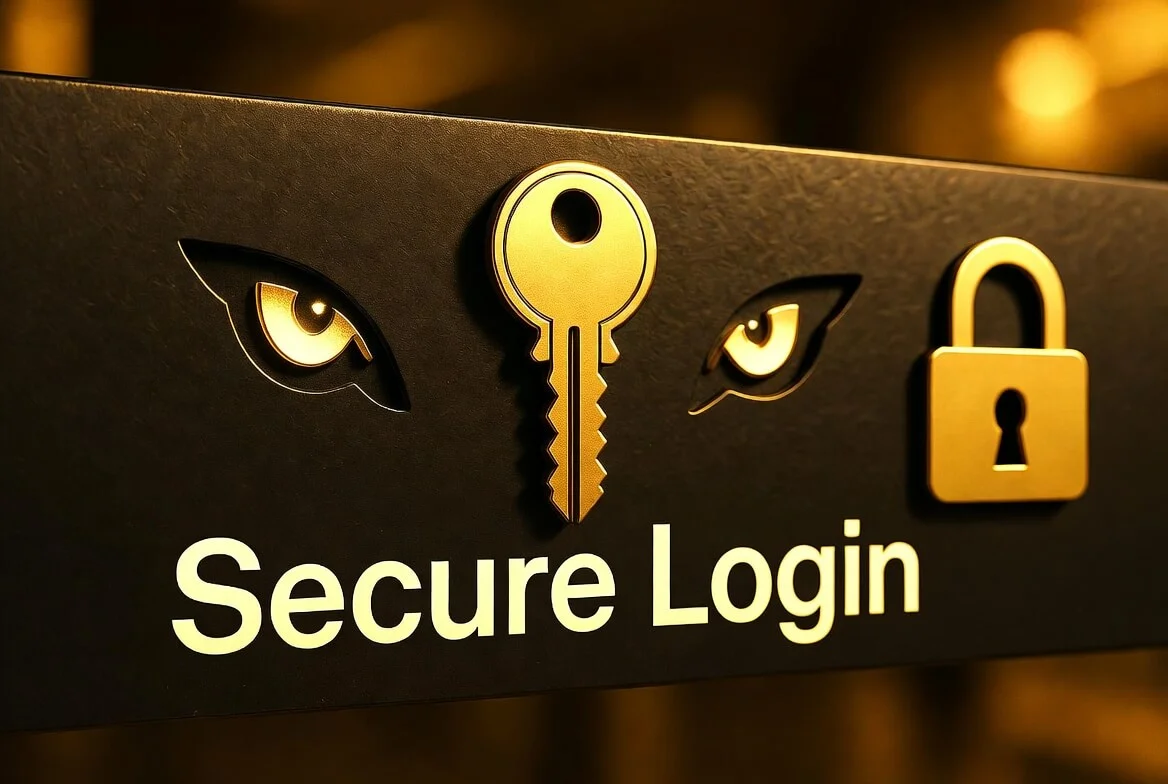 The Wolf Winner login screen with email and password fields open on a phone